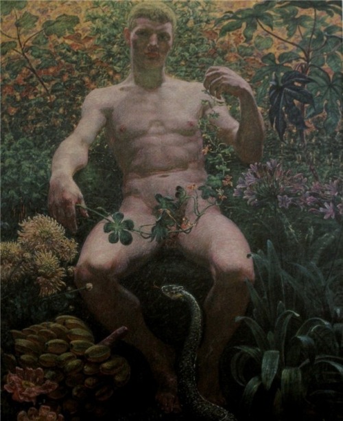 boysnmenart:  Kristian Zahrtmann - Adam in paradise (1913) 