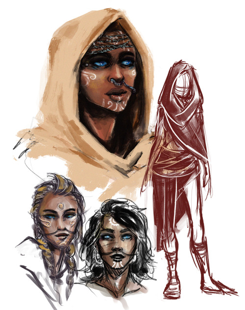 armidea:More studies for Chani (from Dune)Okay, I think my art block is ancient history now……that’s 