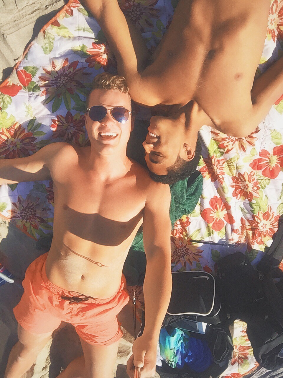 love-for-boys:  Me and my boy laying on La Holla beach in San Diego! Been together