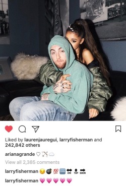 selriananews:  04. 01. Mac Miller’s comments under Ariana’s photo on InstagramBy: Lilla