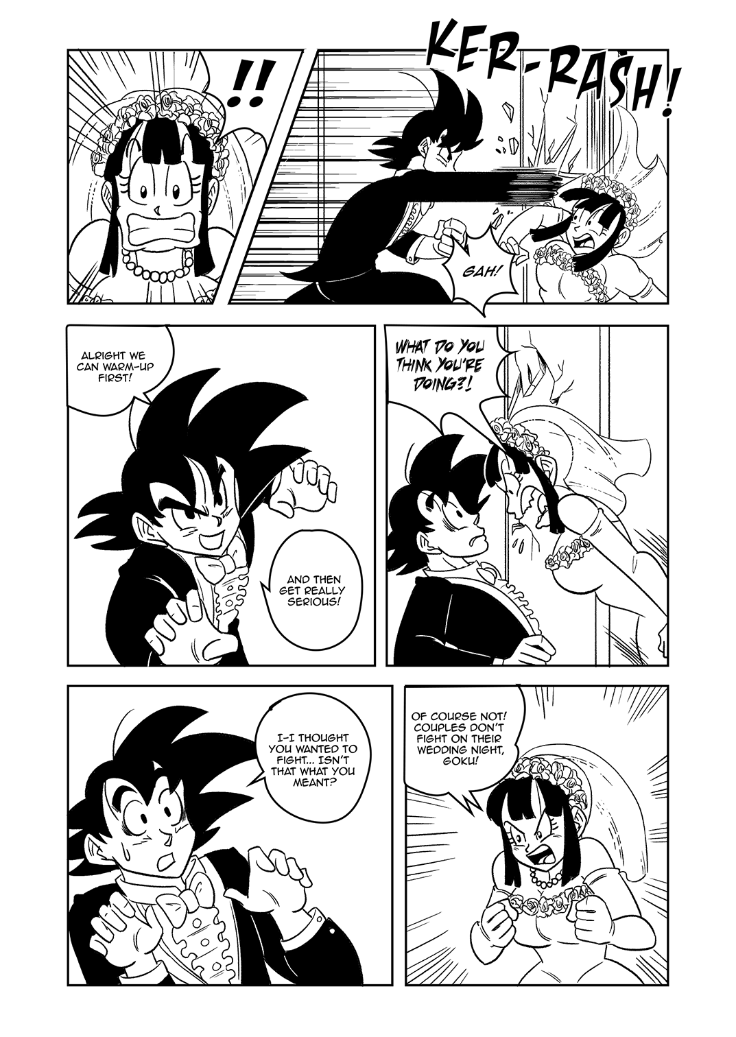 Goku and Chichi: Wedding Night pgs3-6