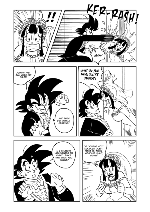 Goku and Chichi: Wedding Night pgs3-6 porn pictures