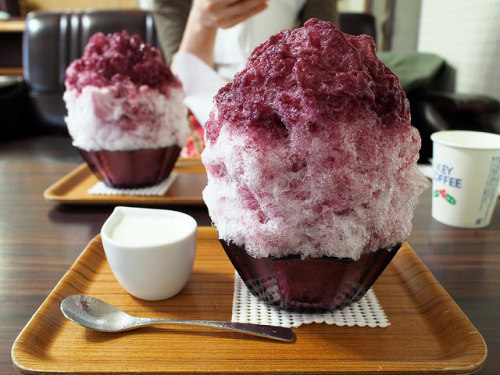 ilikeasianfood: Japanese Shaved Ice Dessert | Double Grape by INZM. on Flickr.