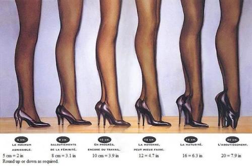 rook-takes-queen: Heel training, every month the height of the shoes increases one step Devotional T