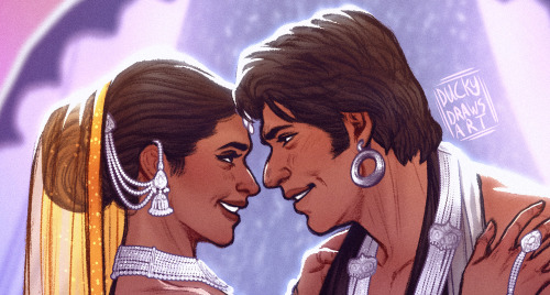 duckydrawsart: Another self-serving redraw.Om Shanti Om was my very first bollywood movie, and it re