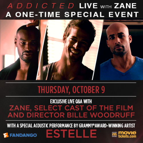 See Addicted early! Join us on 10/9 for a Live Q&amp;A, Special Performance by Estelle, AND get 