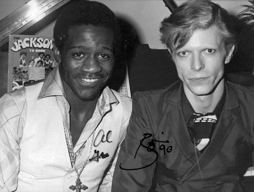 yourschemeofthings:David Bowie &amp; Al Green, 1974