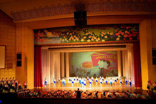 Korean school performance Pyongyang, DPRK 2013