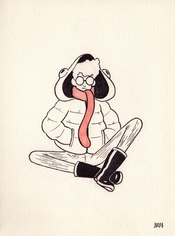 juliancallos: Some 6″ x 8″ drawings I made last week. I want a fish head poncho