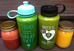 agirlnamedally:  Juices for today :)