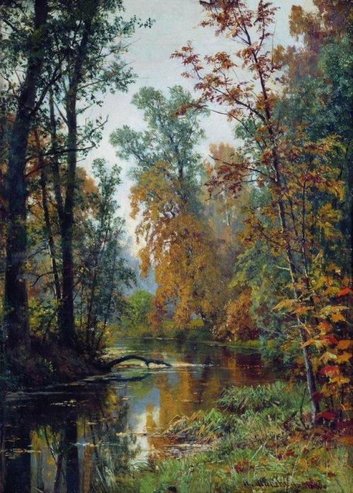 ivan-shishkin:Autumn landscape. Park in Pavlovsk, Ivan Shishkin