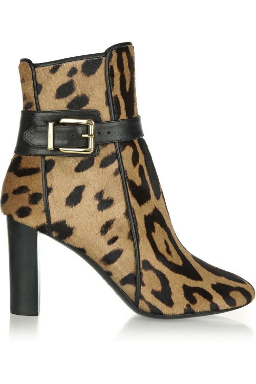 High Heels Blog Leopard-print calf hair boots via Tumblr