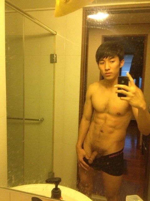 straightasianmen:  Soo Min, a handsome young Korean with a not-too shabby man meat ;)  P.S. Don’t forget to share this blog around okay guys? ;) much love, xoxo ;) 