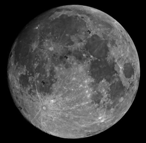 kenobi-wan-obi: International Space Station Moon Transit by Tom Polakis