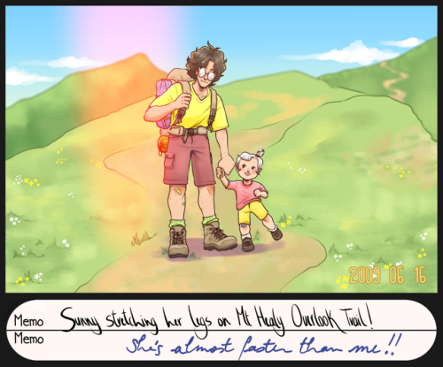 crybabimeiri: a normal family on a normal hiking trip
