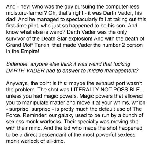 dduane: deanisthenewcain: webofstarwars: dorkly: An Open Letter From a Death Star Architect Reminds 