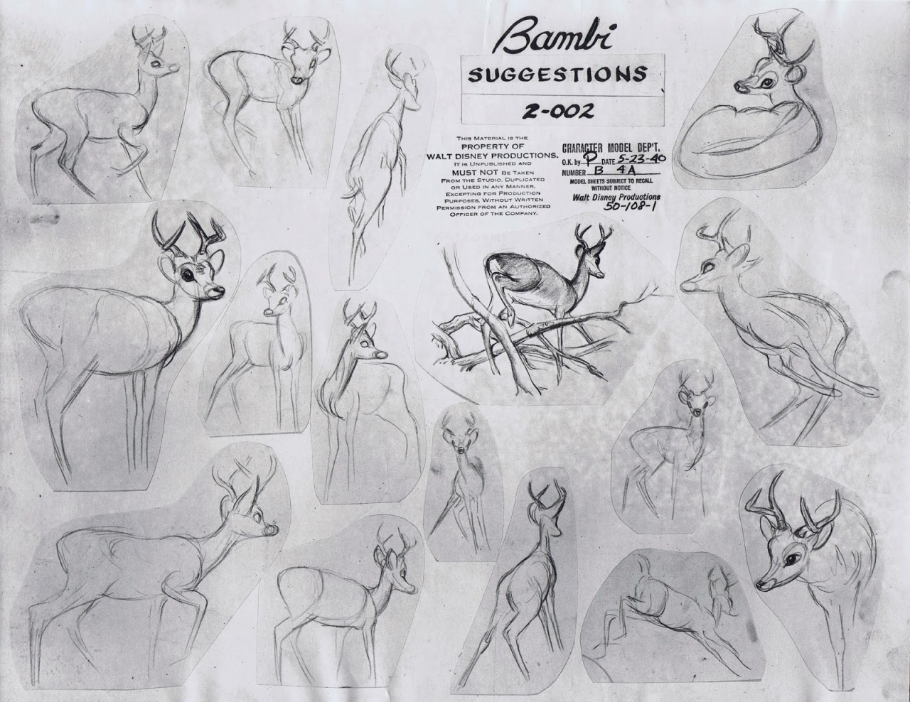 wannabeanimator: via Deja View  Milt Kahl gave the final look to all deer characters,