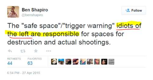 curlyxgoddess:  mediamattersforamerica:    White conservatives say things like, “We don’t riot. We shoot rioters.” Then they complain black people are too violent? You can’t miss the point much more than that.  infuriating   They kill our fathers