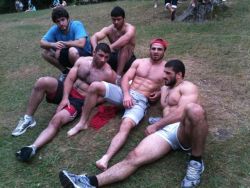 pigboyny:  malefeetobsession:  Imagine getting rocked by these five guys.  YES! 