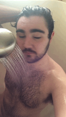 hairy-males:Nothing beats a hot, steamy shower
