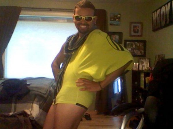 collegehumor:  Check Out These Guys Wearing Dresses Made Out of Gym Shorts [Click