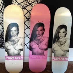 Skatedecks available at @purefilthmagazine