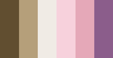 color-palettes:Charitable Choices - Submitted by SeesawSiya#614e30 #b59f7a #f0ebe5 #f7d1dc #e5a8b8 #