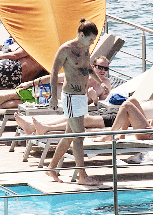 Harry Styles at the hotel pool in Milan, Italy. June 30th, 2014