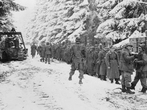 demons: Germans captured by the 82nd Airborne Division on a road outside of Hierlot, Beligum/Decembe