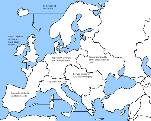 Alternate History Blank Maps A Weird Alternate History Map Of Europe - Maps On The Web