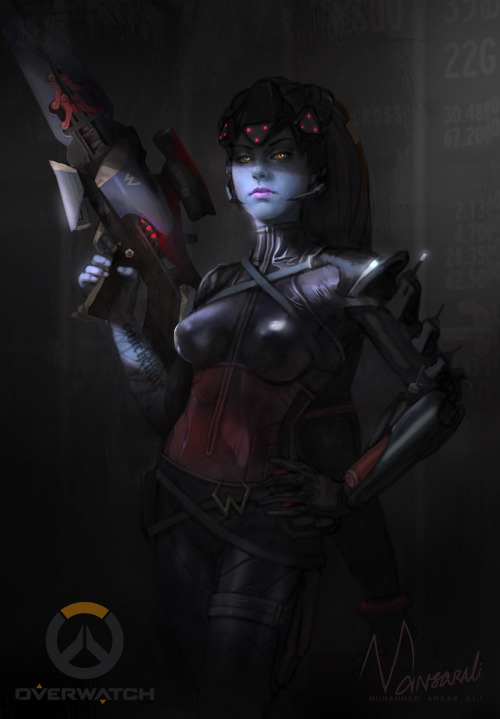mansarali:  So as its 21 days of Overwatch, decided I should go ahead and do some fanart of these characters. I guess I’m always drawn to the female baddies and will try to keep doing alternate costumes. Widowmaker in her noire costume. Going for some