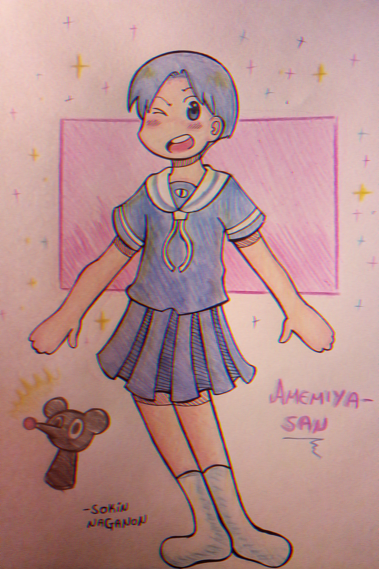 Amemiya-san from keiichi arawi’s new manga called ‘’Amemiya’san’’ !  I hope you all enjoy!