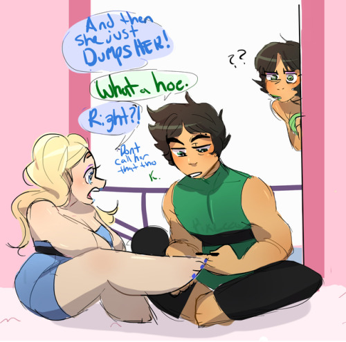 qtarts: Buttercup: What are you guys doing? Bubbles: We’re BONDING, Buttercup! Butch: Yeah BUTTERCUP. Theyre bros 