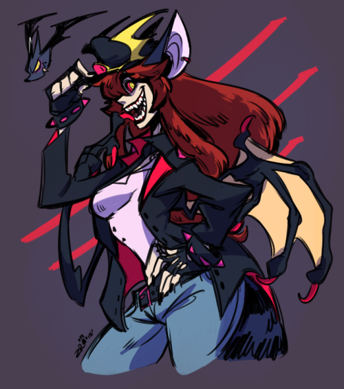 z0mbiraptor:  All she want is to suck your bloooooooood. I love drawing teeth. 