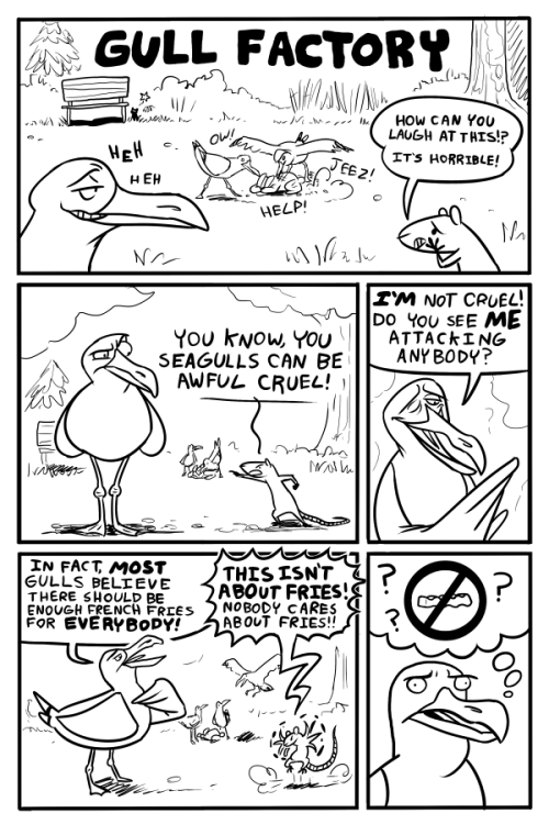 lewmzi: pepperonideluxe: A comic about Seagulls.If you feel like this comic doesn’t accurately