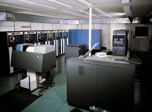 IBM Computers And Other Equipment At NASA's Johnson Space Center, 1963 (when It Was Called The Manned