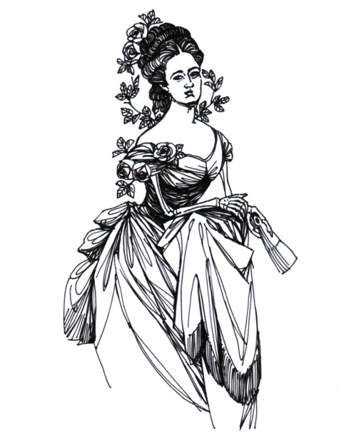 Inktober Day 18: MisfitSlowly catching up!In norse mythology the goddess of the underworld (Hel) is 