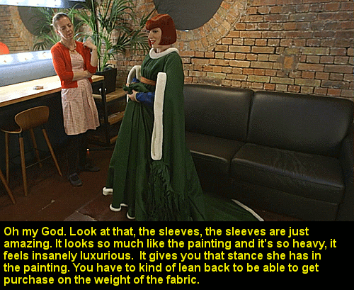 biscuitsarenice:  A Stitch in Time: Arnolfini   Ninya Mikhail, Historical Costumier
