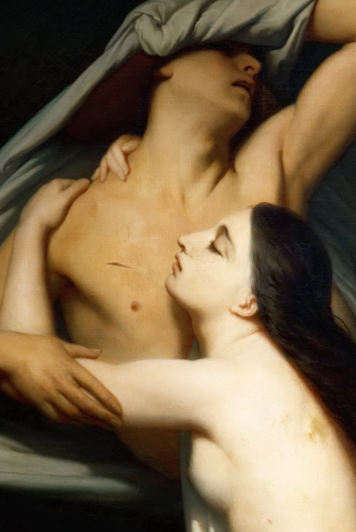 Ary Scheffer [Dutch-French. 1795 - 1858]Francesca da Rimini and Paolo Malatesta Appraised by Dante a