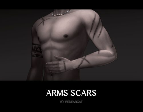 ARMS SCAR_1Maxis MatchBase GameNew MeshTeen, Adult, Elderfound in Tattoo-Arm Upper Right,  Arm Upper