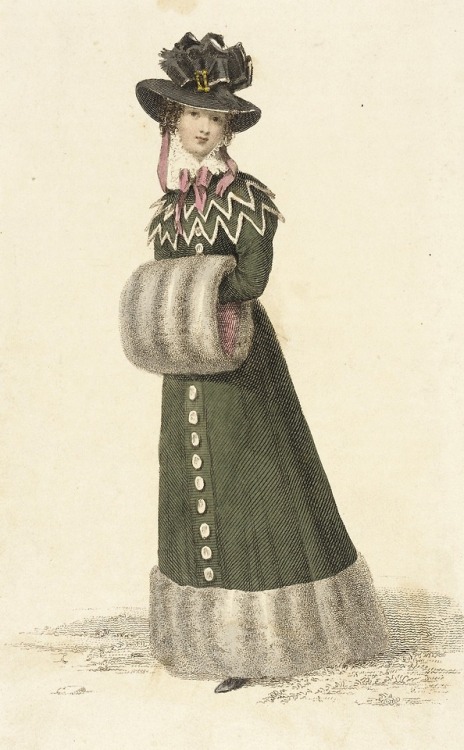 Rudolph Ackermann (England, London, 1764-1834)Fashion Plate (Promenade Dress), 1826