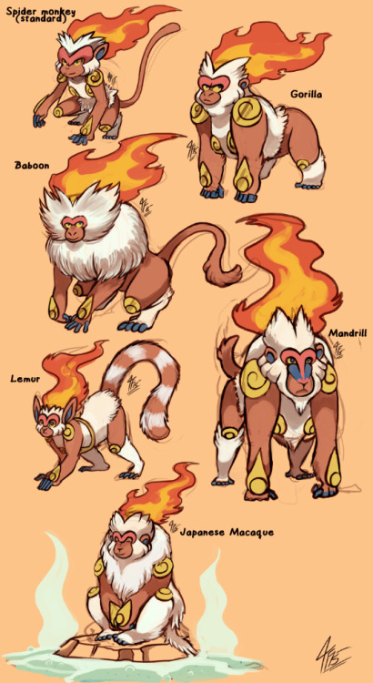 tamarinfrog:  Is this still a thing?  Subspecies of one of my favorite pokemon, infernape. 