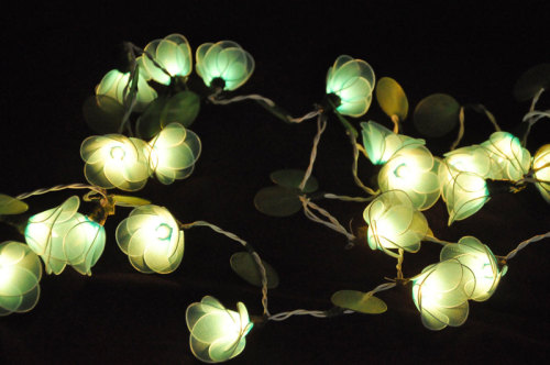 culturenlifestyle:Delicate Flower String LightsThailand-based shop Leelavadeelights creates handmade