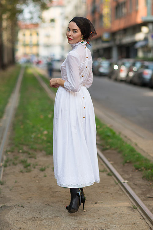 labellefabuleuse:  Ulyana Sergeenko during MFW, Spring 2014 