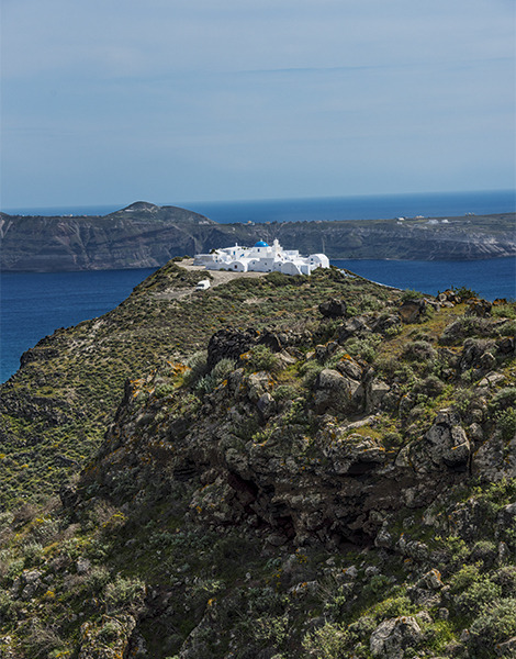 gemsofgreece:Therasia is the island opposite to Santorini, created by the same eruption of the volca