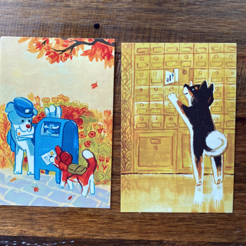 If you want a set of Doggust postcards you can now find them in my store! Send some mail to your dog