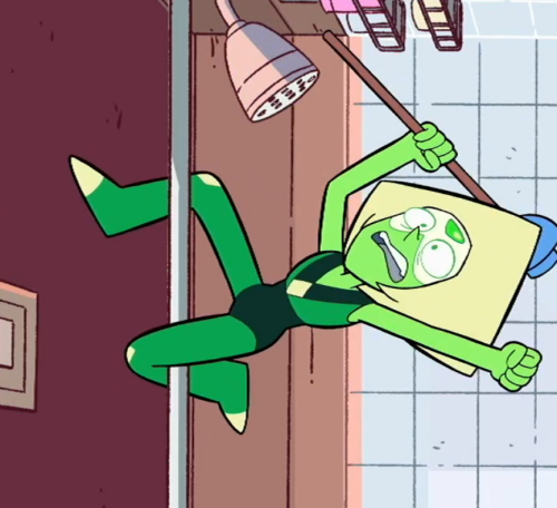 daxdraws:  rotating the image makes it look like Peridot is pole dancing   Peri’s pole game is strong <3 <3 <3