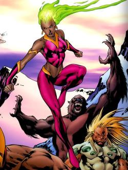 fyblackwomenart:  character: JetComic: DC comicsInfo: Jet, generates and controls aspects of the electro-magnetic spectrum. Displayed powers include projection of heat, cold and electric energy, the manipulation of metal through magnetic forces and the