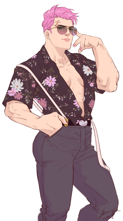 minghii:The twitter lesbian open shirt trend tm brought to you by Zarya and Mei (◑‿◑)