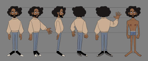 Turnarounds and lineup up the characters for my second year film! Their names are Jabin (the skinny 